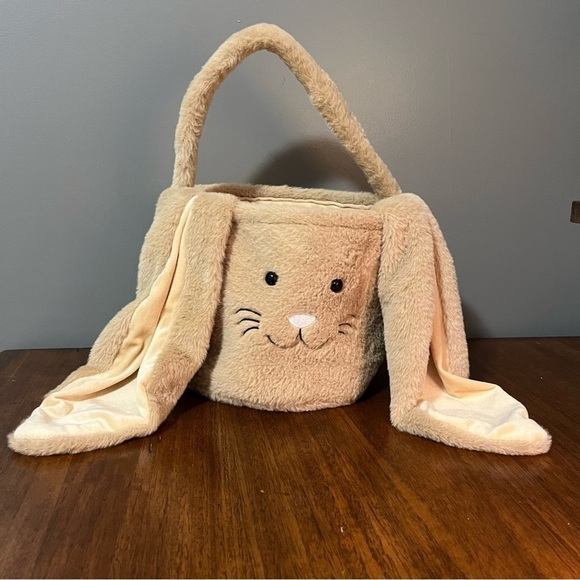 Other - Plush Easter Bunny Basket Easter Basket for Kids Easter Egg Hunt Basket